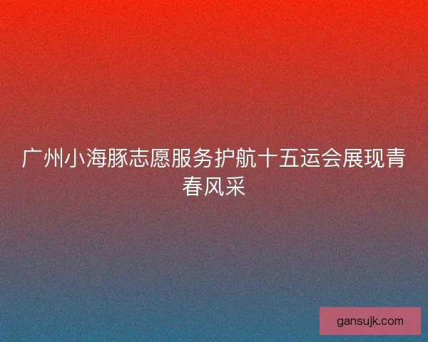 广州小海豚志愿服务护航十五运会展现青春风采