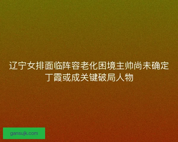 辽宁女排面临阵容老化困境主帅尚未确定丁霞或成关键破局人物
